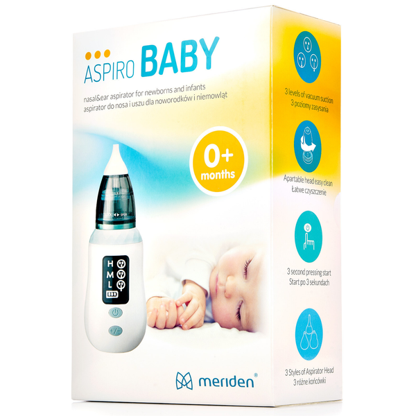 ASPIRATOR ASPIRO Baby Katarek 3w1 do nosa i uszu!