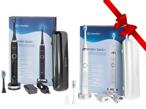 MERIDEN SONIC + PROFESSIONAL WHITE & BLACK- DWUPAK szczoteczEK sonicznYCH